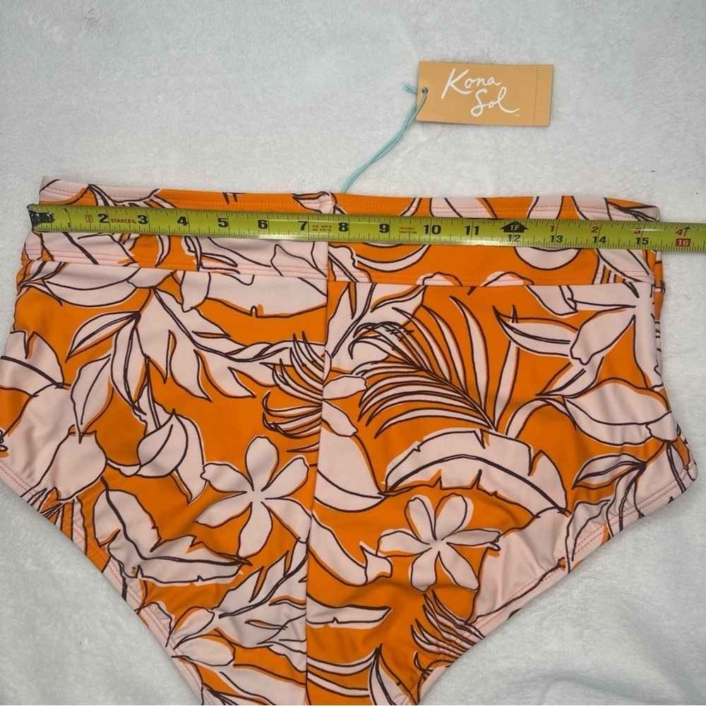 Kona Sol Women's High Waist Full Seat Coverage Bikini Bottom Size L (12-14) - Picture 9 of 11